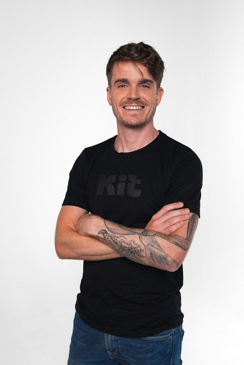 Black-on-black Kit t-shirt