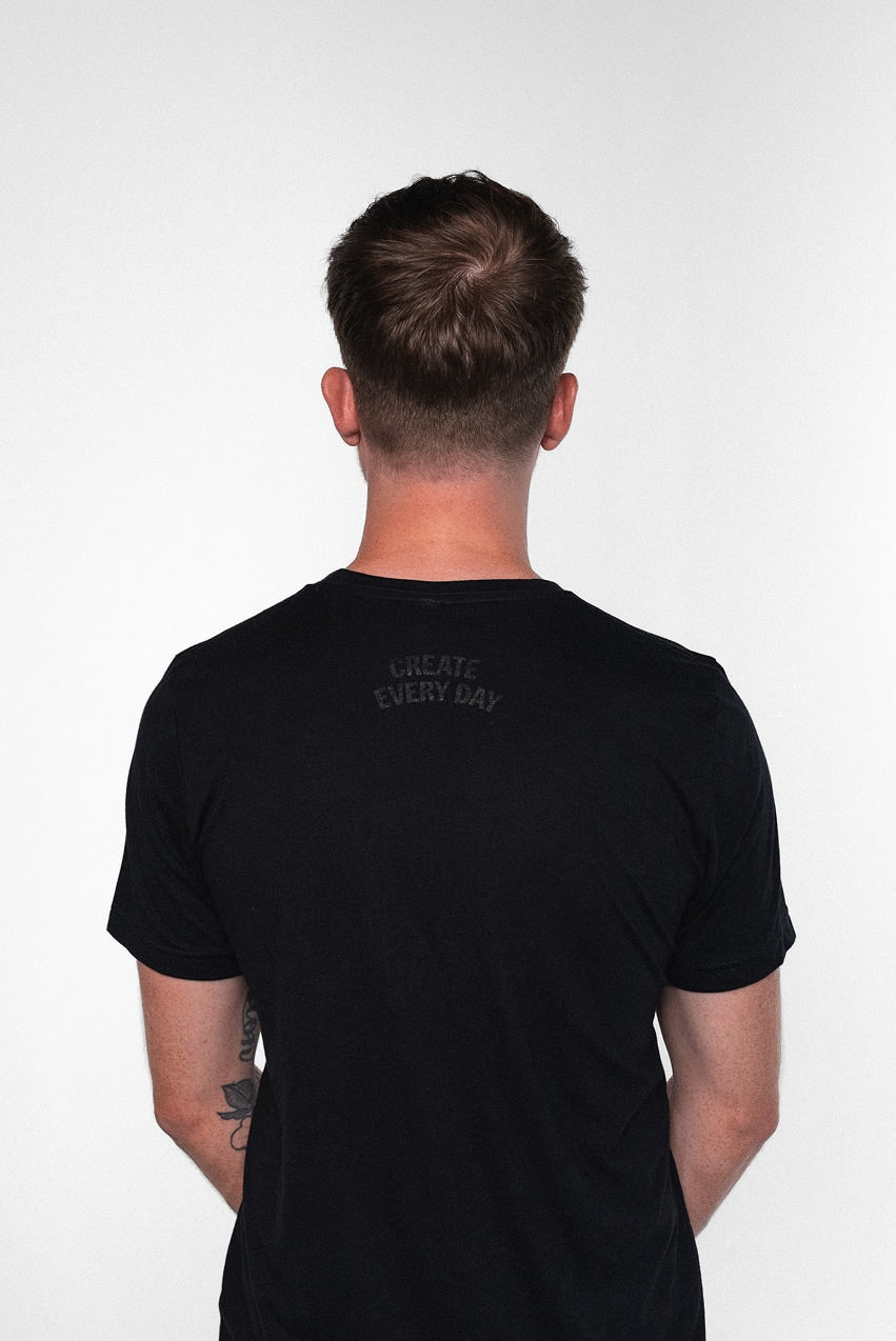 Black-on-black Kit t-shirt